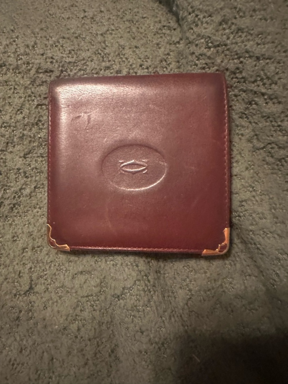 Vintage Cartier Must de Cartier Bifold Wallet in Bordeaux (Burgundy) Leather